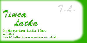 timea latka business card